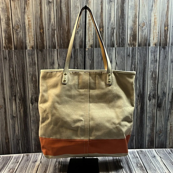 RARE: Coach-Pierre Le Tan Collab Beach Umbrella Canvas Tote with card holder. - Picture 3 of 16